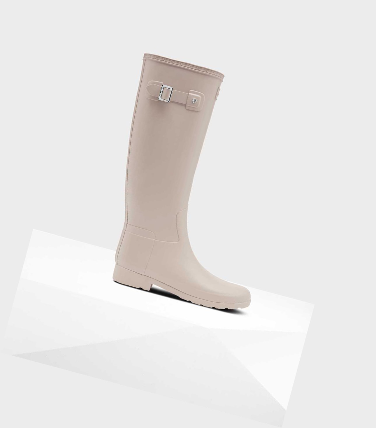 Wysokie Buty Damskie Hunter Refined Slim Fit Wellington Szare | 823QZPBTD
