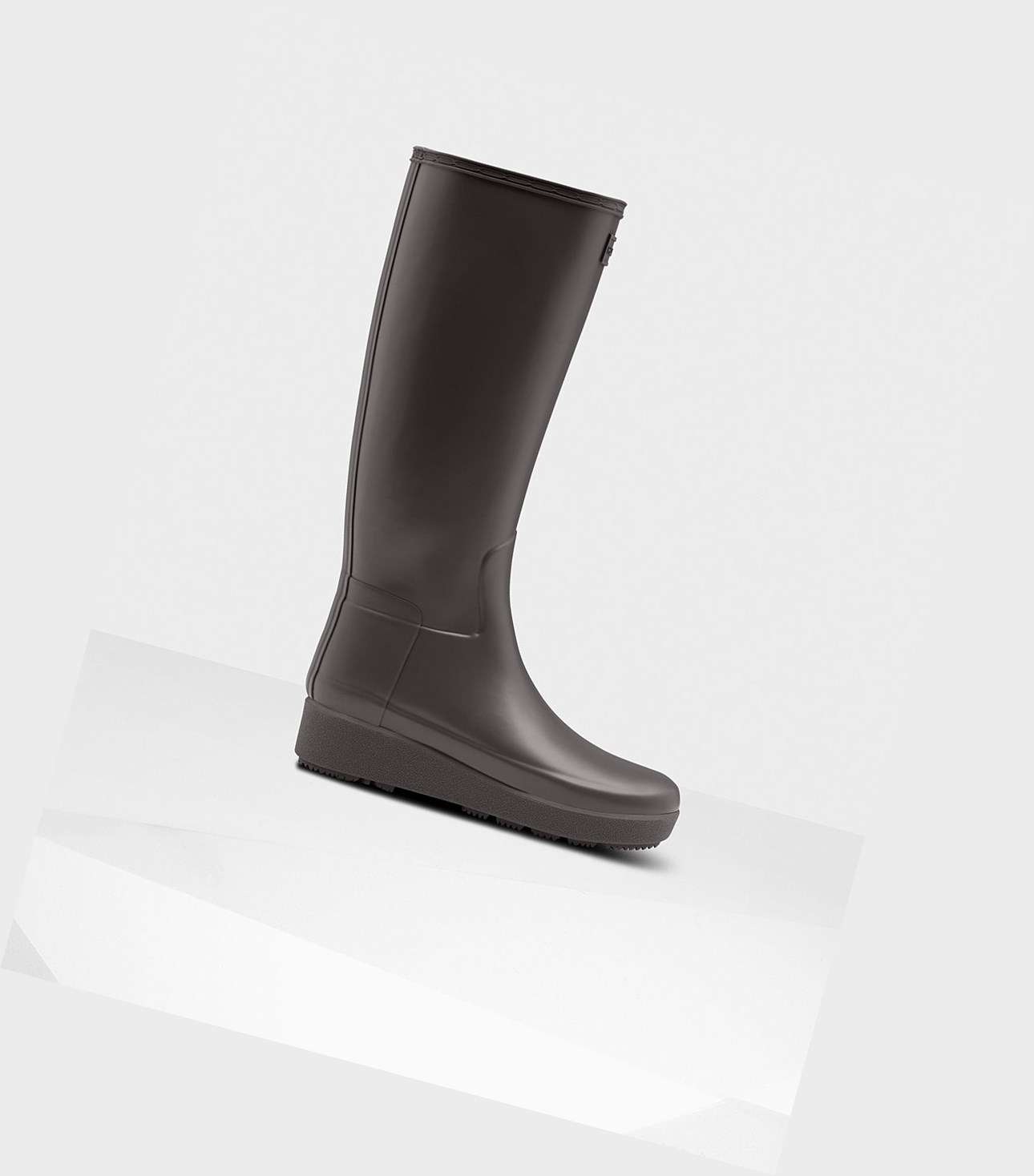 Wysokie Buty Damskie Hunter Refined Slim Fit Wysokie Szare | 897OFMLCQ