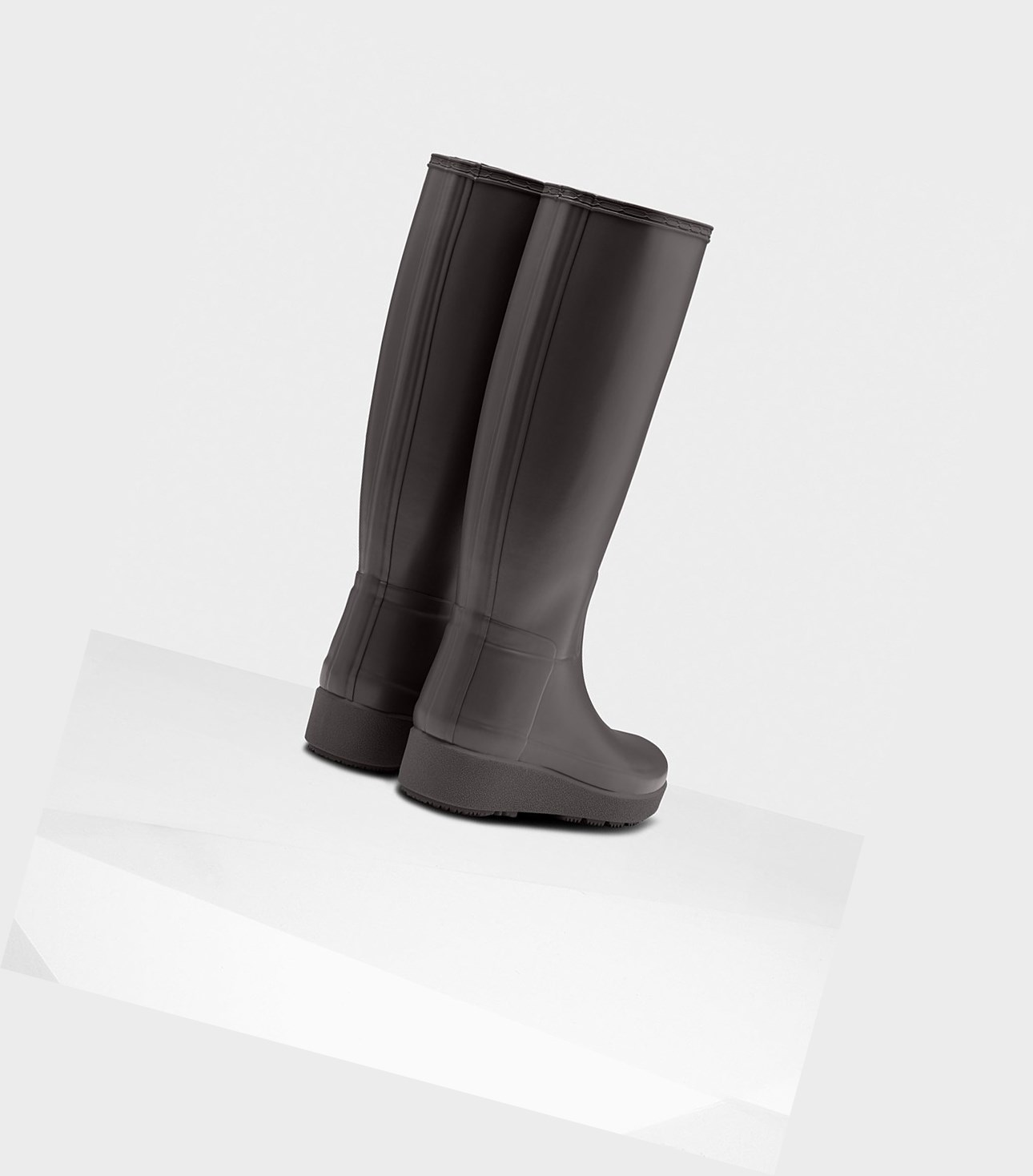 Wysokie Buty Damskie Hunter Refined Slim Fit Wysokie Szare | 897OFMLCQ