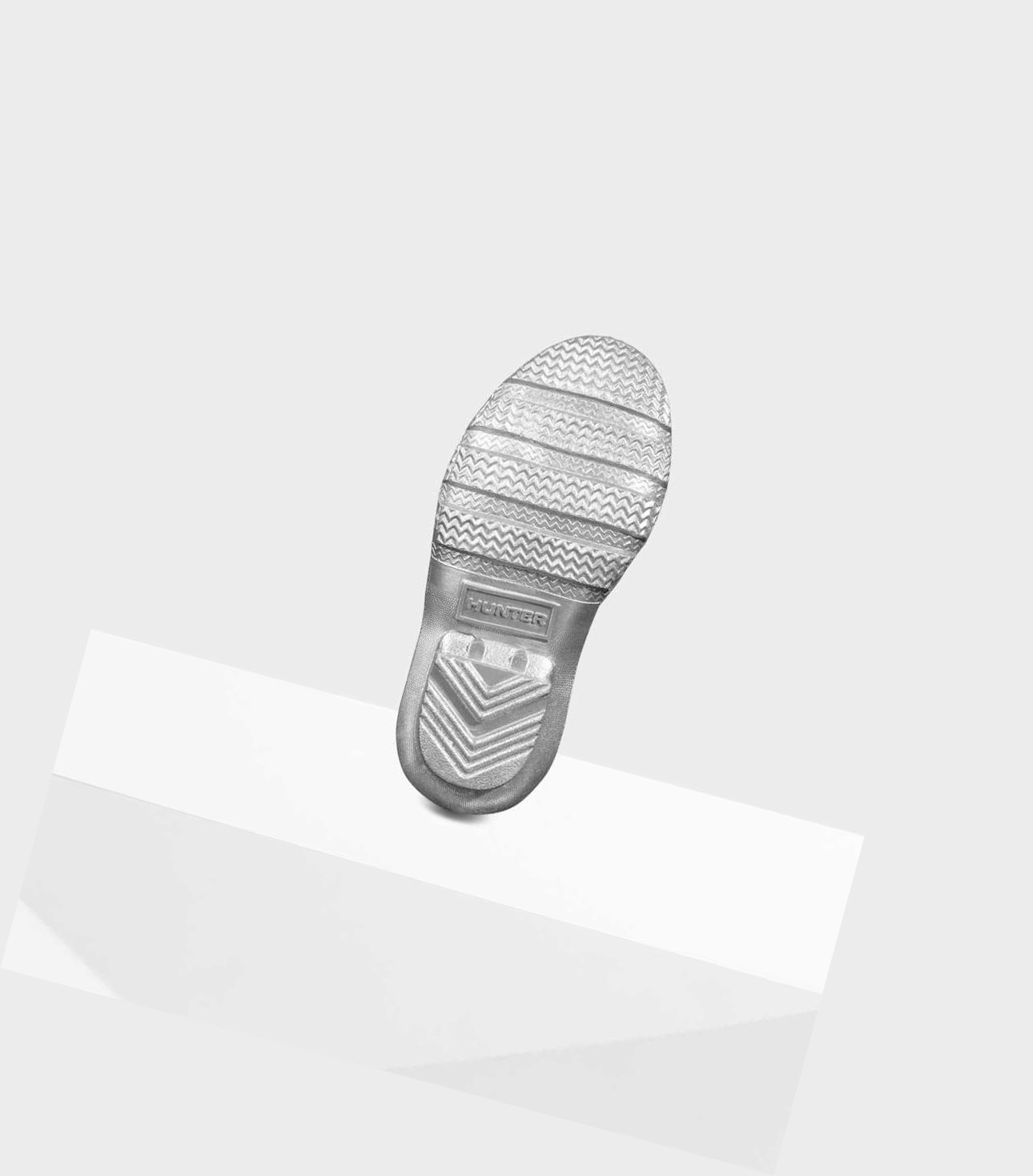 Wysokie Buty Dziecięce Hunter Original Little Metallic Wellington Srebrne | 936HSVTNY