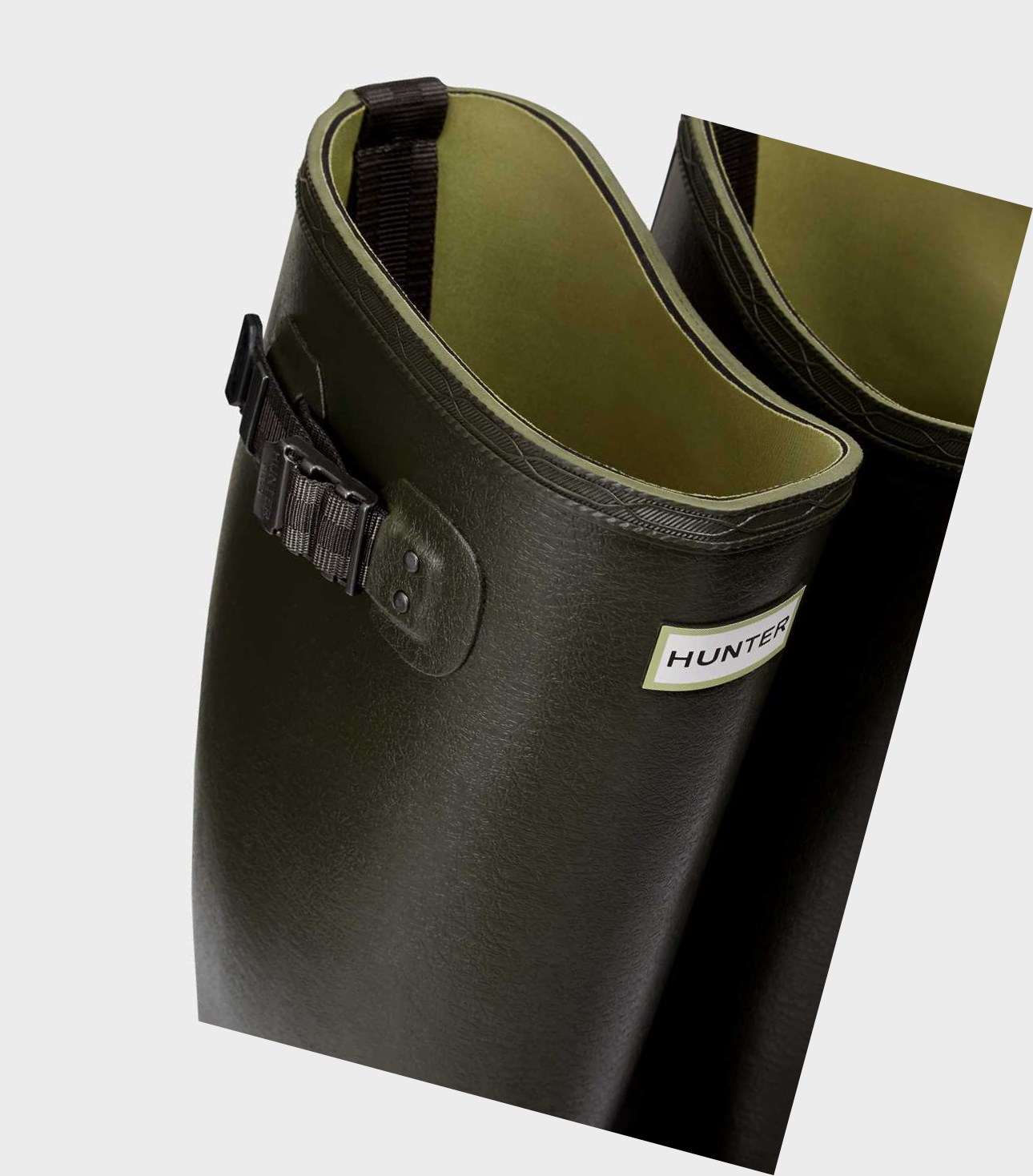 Wysokie Buty Męskie Hunter Balmoral Szerokie Fit Wellington Zielone | 014YSFMTG