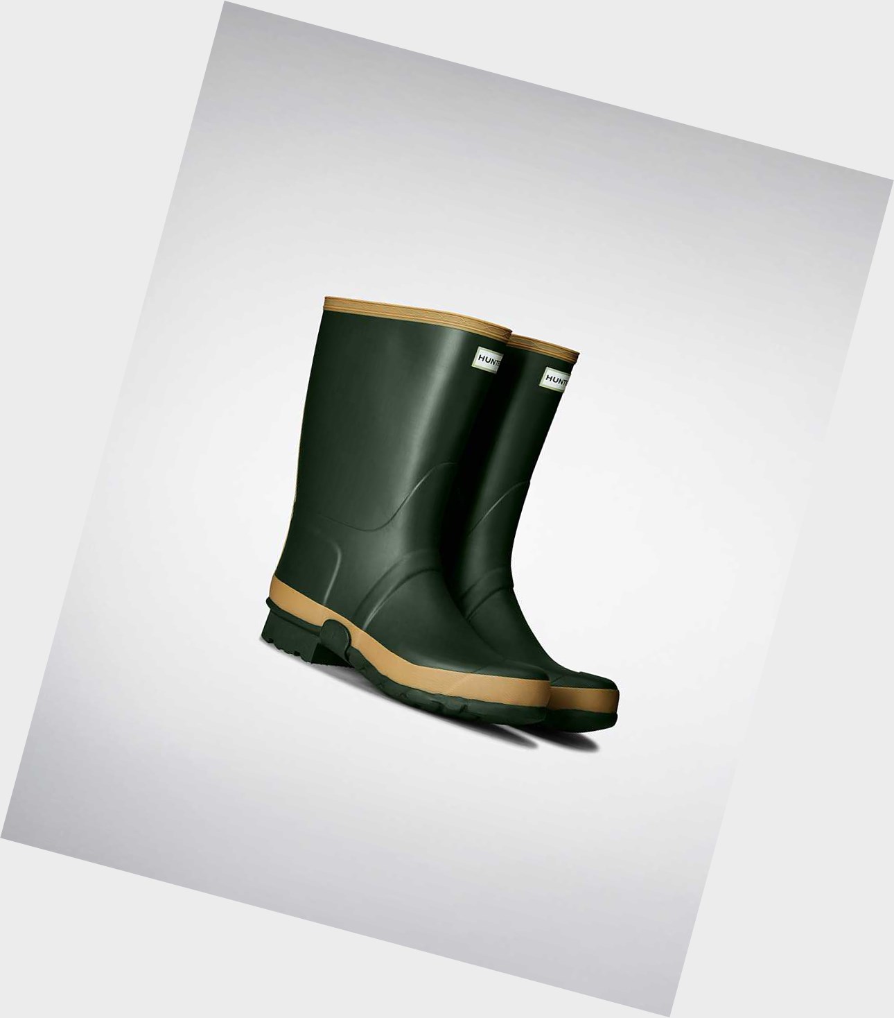 Wysokie Buty Męskie Hunter Gardener Wellington Zielone | 814BVCHMQ