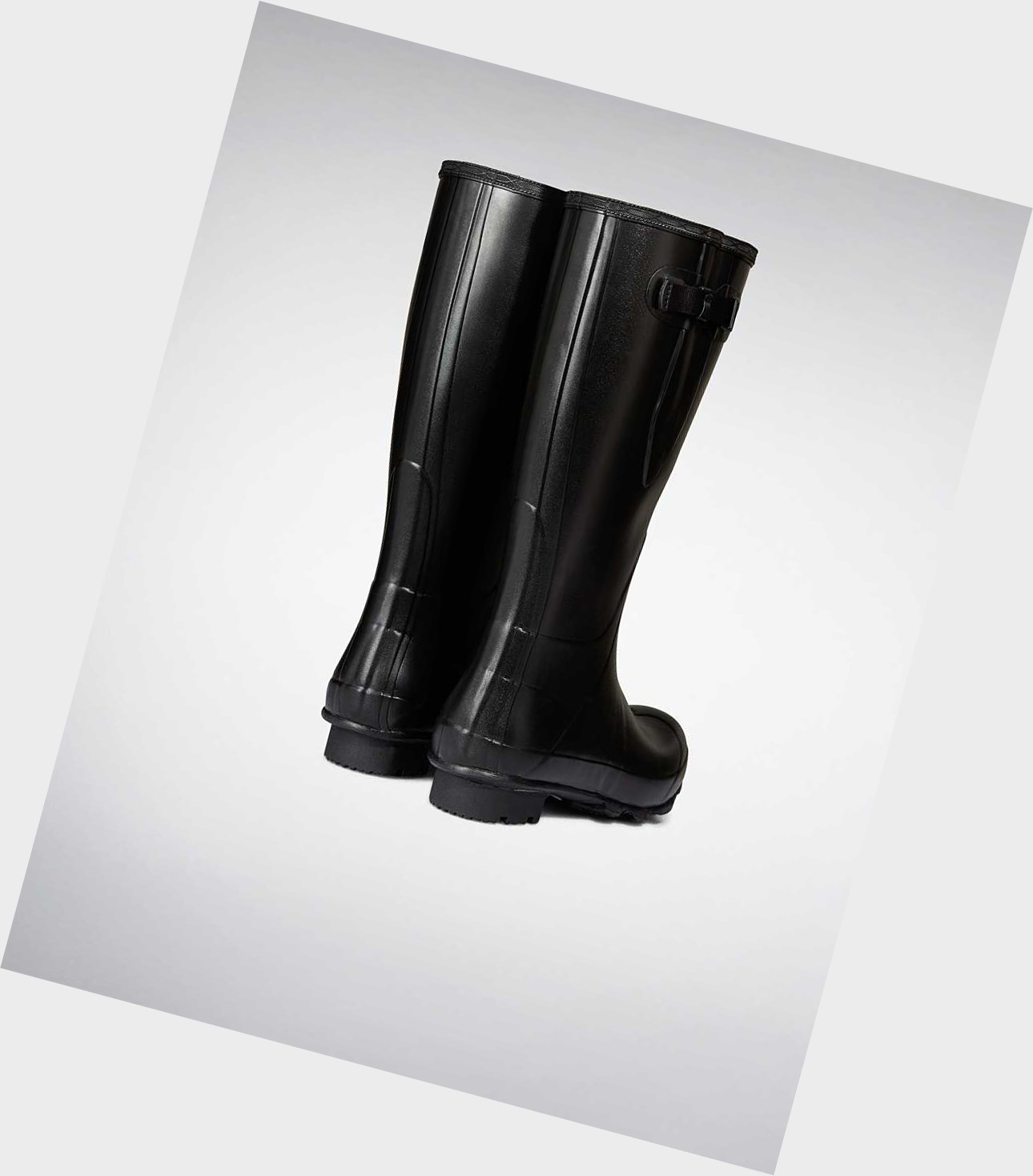 Wysokie Buty Męskie Hunter Norris Field Side Adjustable Neoprene Podszewką Wellington Czarne | 149PUDCVX