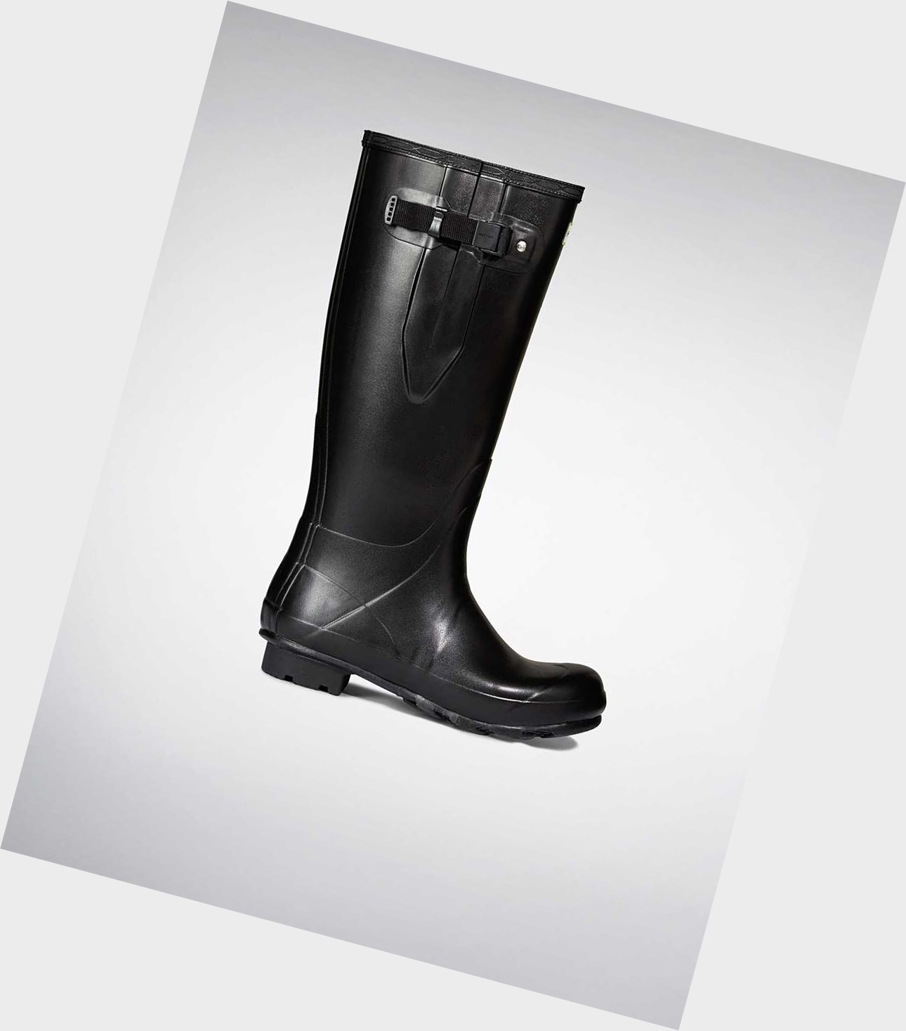 Wysokie Buty Męskie Hunter Norris Field Side Adjustable Neoprene Podszewką Wellington Czarne | 149PUDCVX