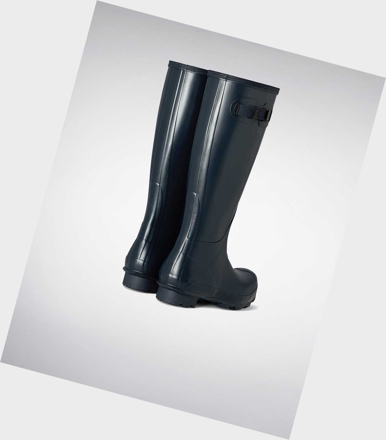 Wysokie Buty Męskie Hunter Norris Field Wellington Granatowe | 284QLYSJT