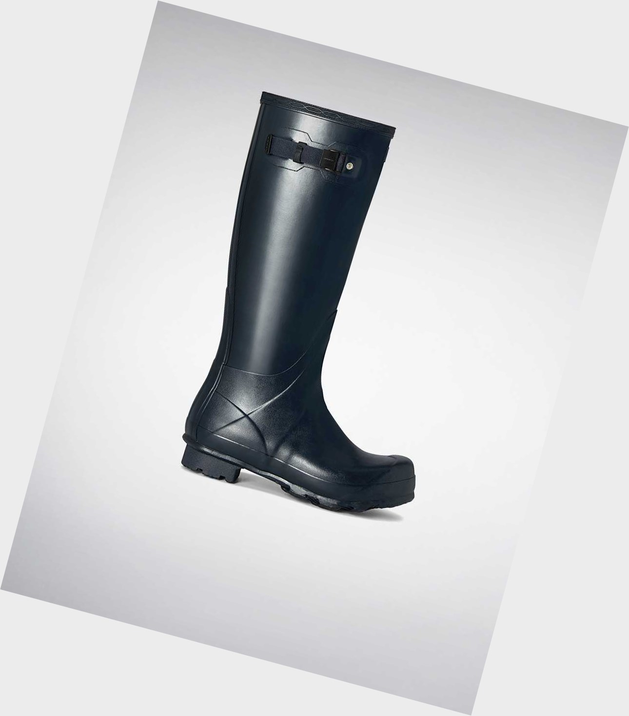 Wysokie Buty Męskie Hunter Norris Field Wellington Granatowe | 284QLYSJT