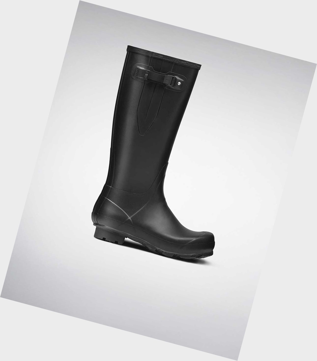 Wysokie Buty Męskie Hunter Norris Field Side Adjustable Wellington Czarne | 768BNICOY
