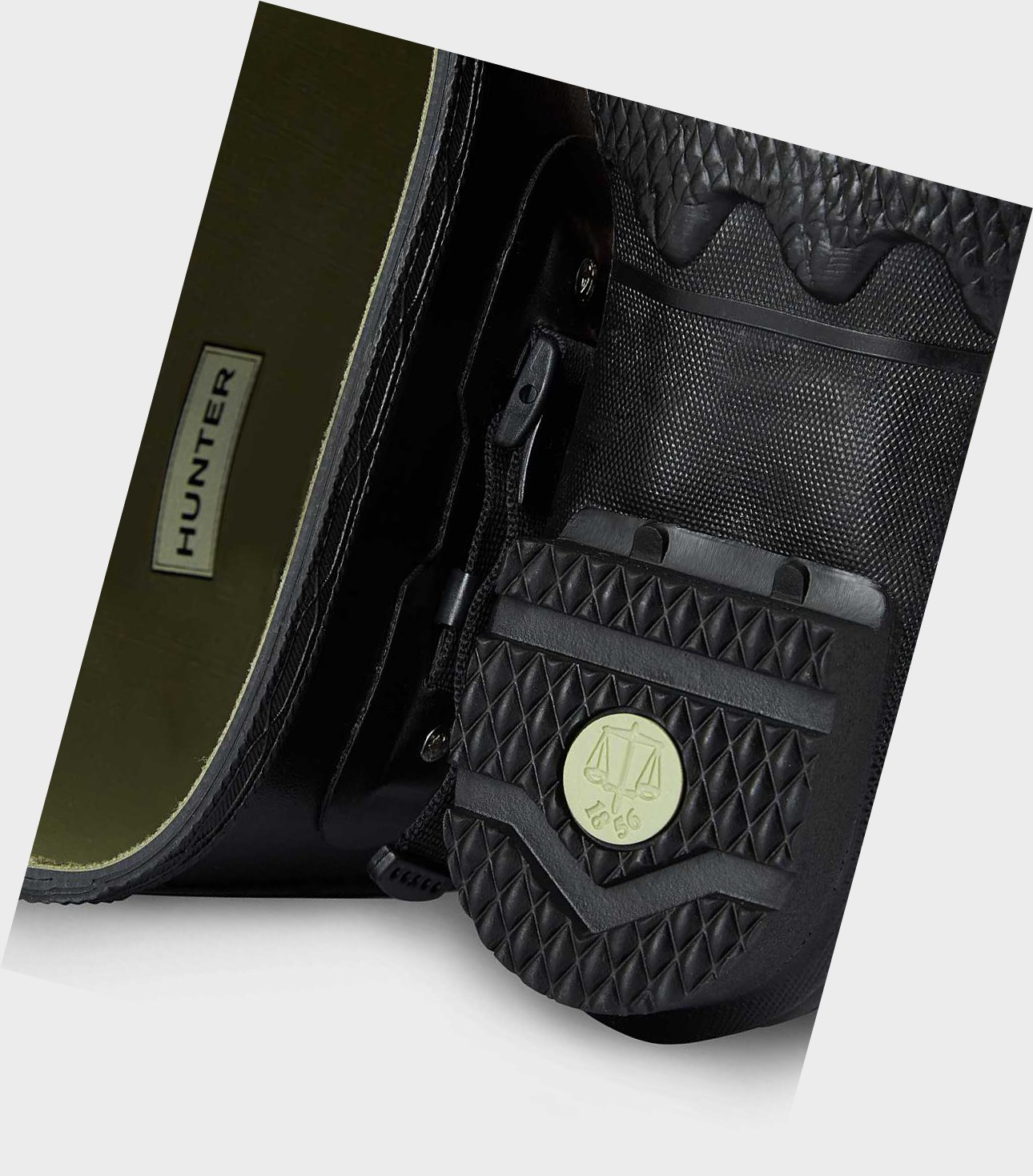 Wysokie Buty Męskie Hunter Norris Field Wellington Czarne | 923ENMDHC