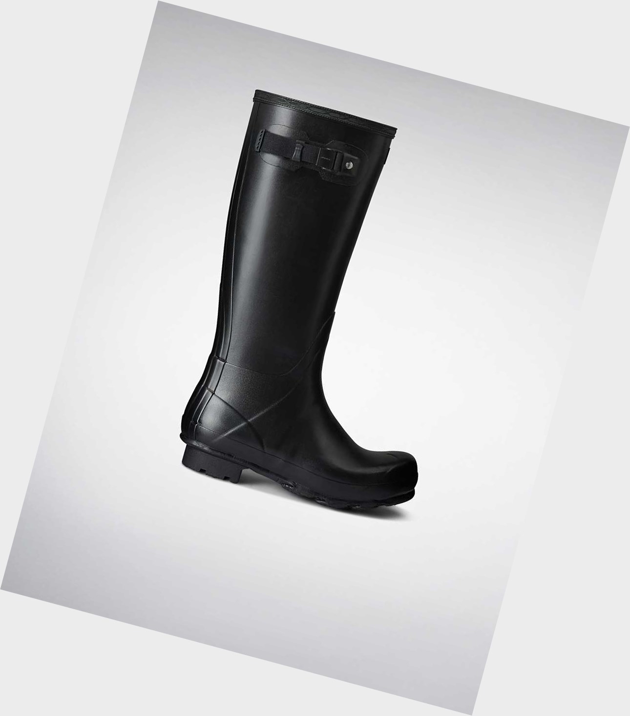 Wysokie Buty Męskie Hunter Norris Field Wellington Czarne | 923ENMDHC