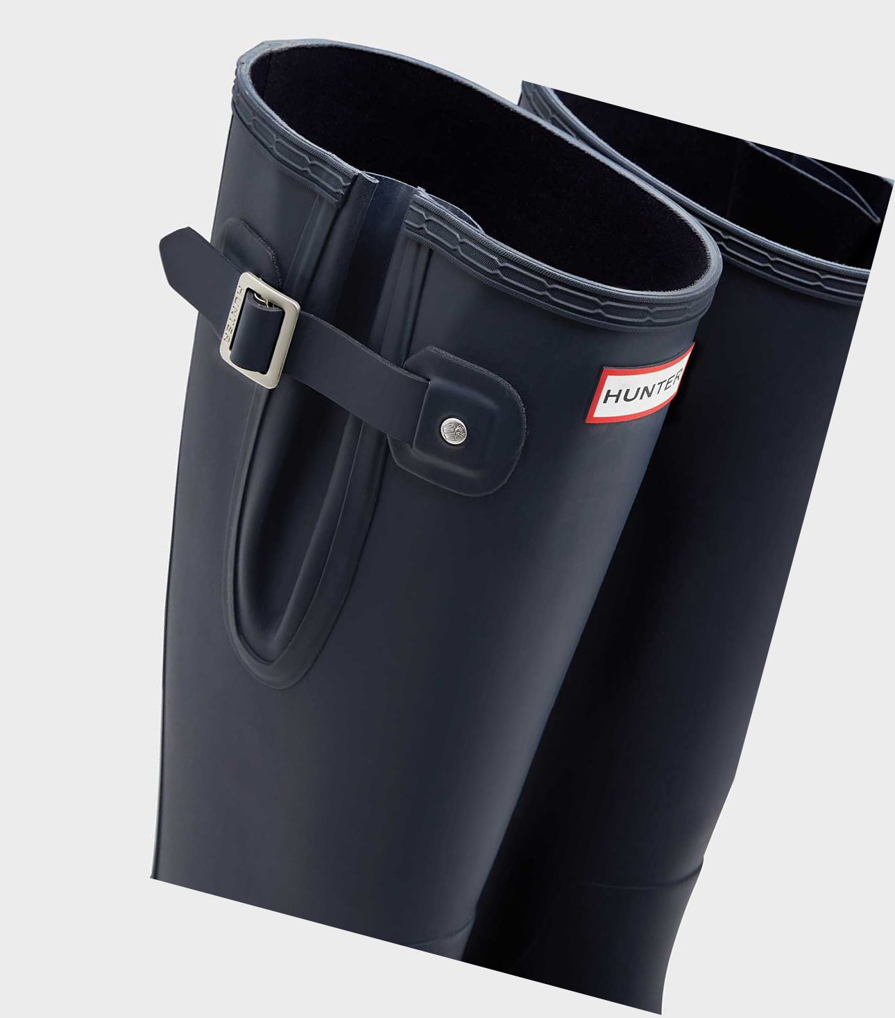 Wysokie Buty Męskie Hunter Original Side Adjustable Wellington Granatowe | 965EMHFDX