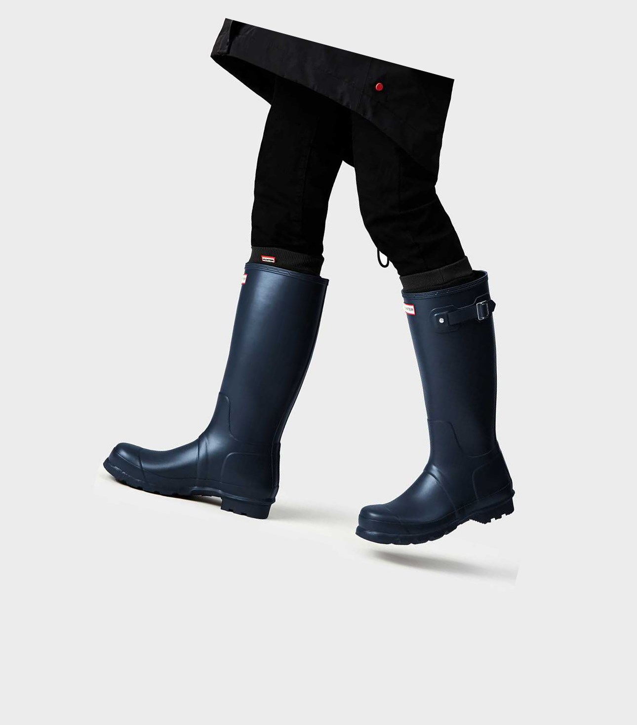 Wysokie Buty Męskie Hunter Original Wellington Granatowe | 082KIFVOL