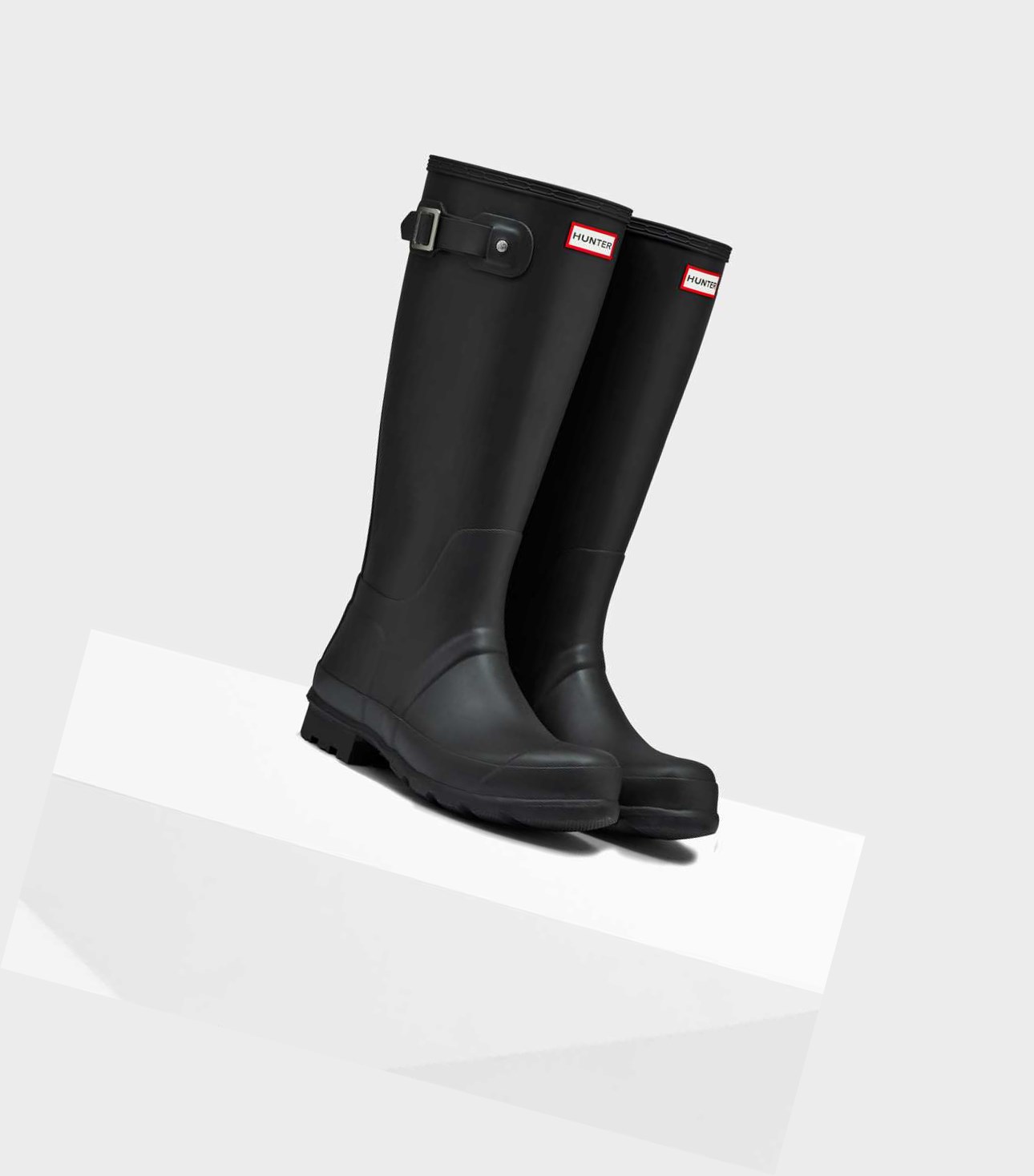 Wysokie Buty Męskie Hunter Original Wellington Czarne | 915EKYOQX