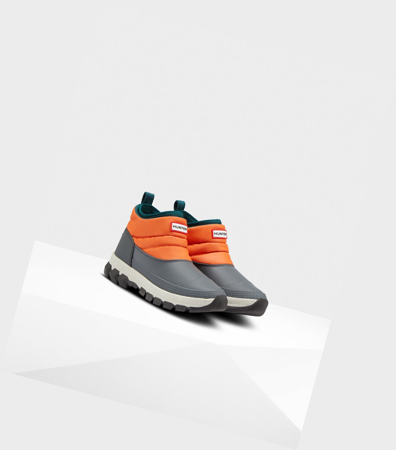 Śniegowce Damskie Hunter Original Insulated Ankle Pomarańczowe | 065GTNUJF