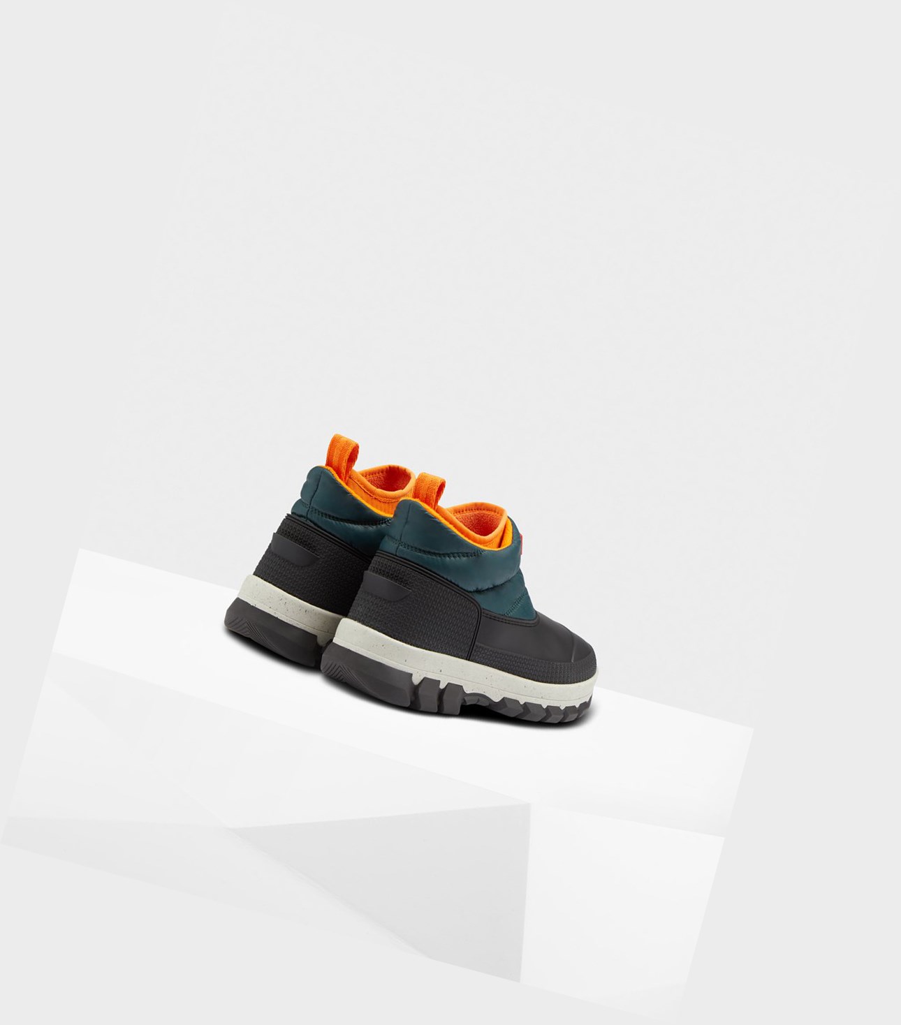Śniegowce Damskie Hunter Original Insulated Ankle Zielone Szare | 213KGPYRQ