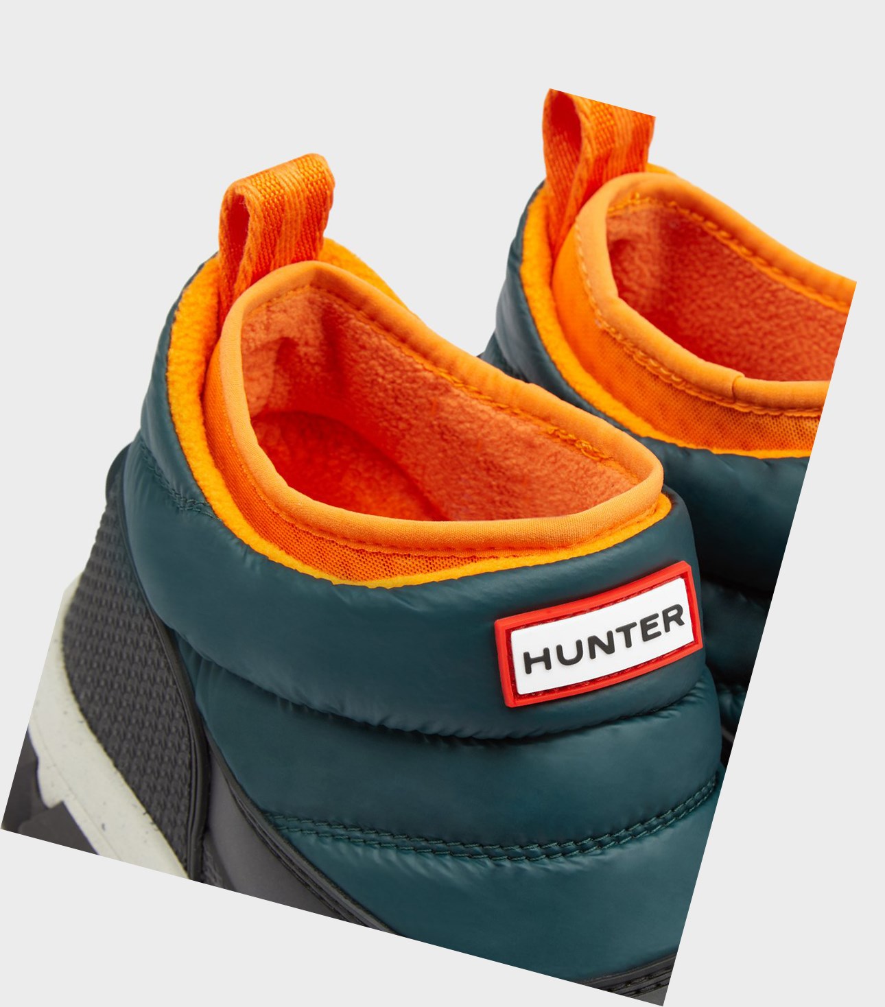 Śniegowce Damskie Hunter Original Insulated Ankle Zielone Szare | 213KGPYRQ