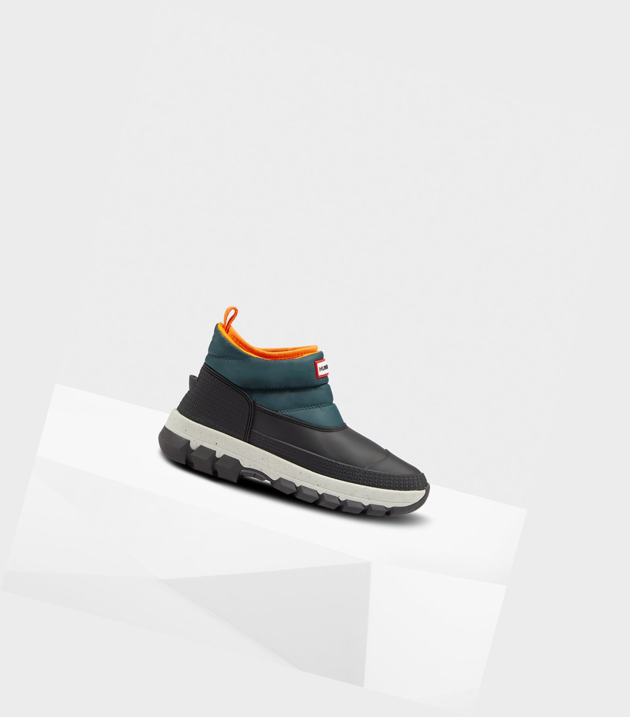 Śniegowce Damskie Hunter Original Insulated Ankle Zielone Szare | 213KGPYRQ
