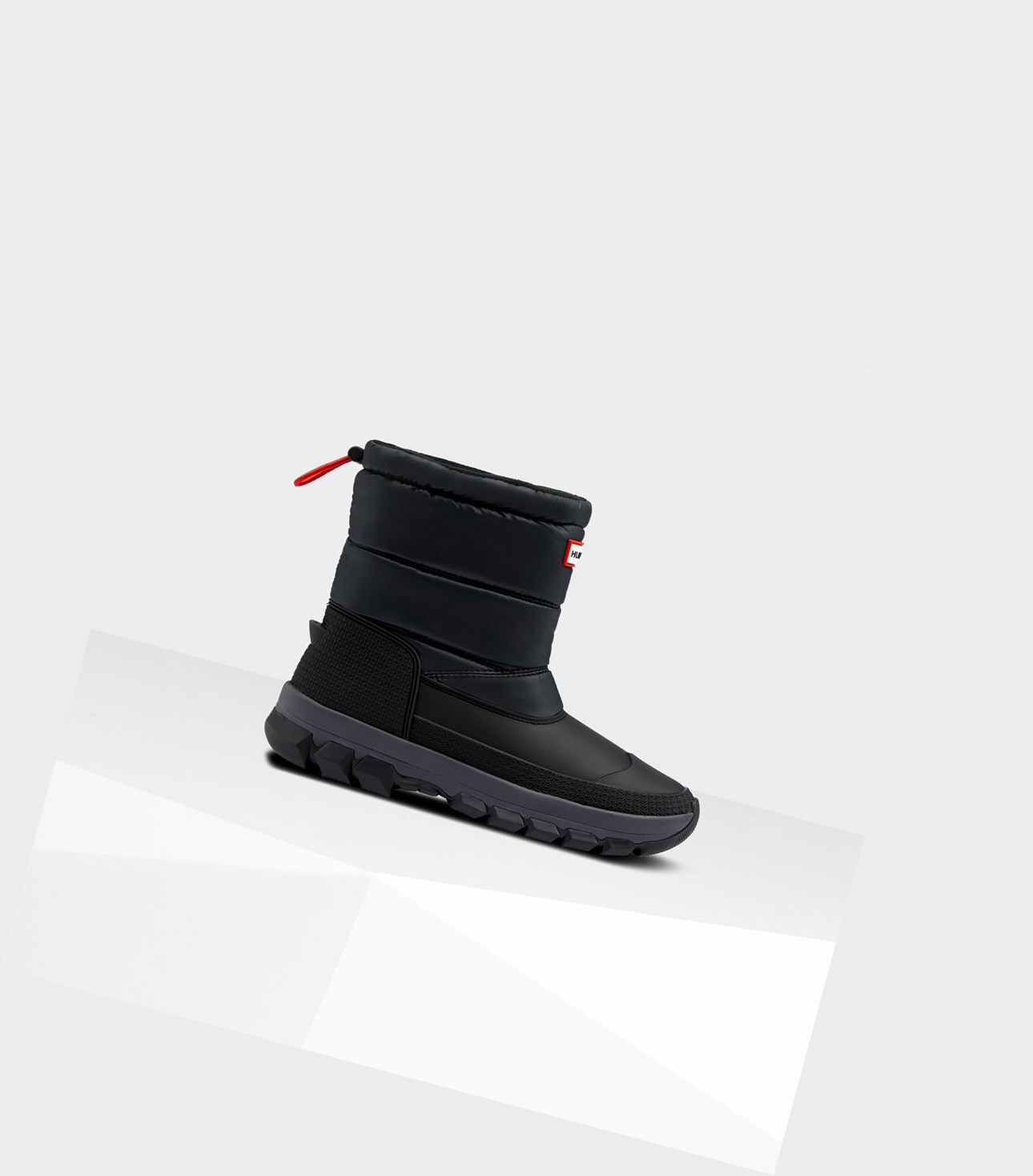 Śniegowce Damskie Hunter Original Insulated Krótkie Czarne | 651HYQGVU