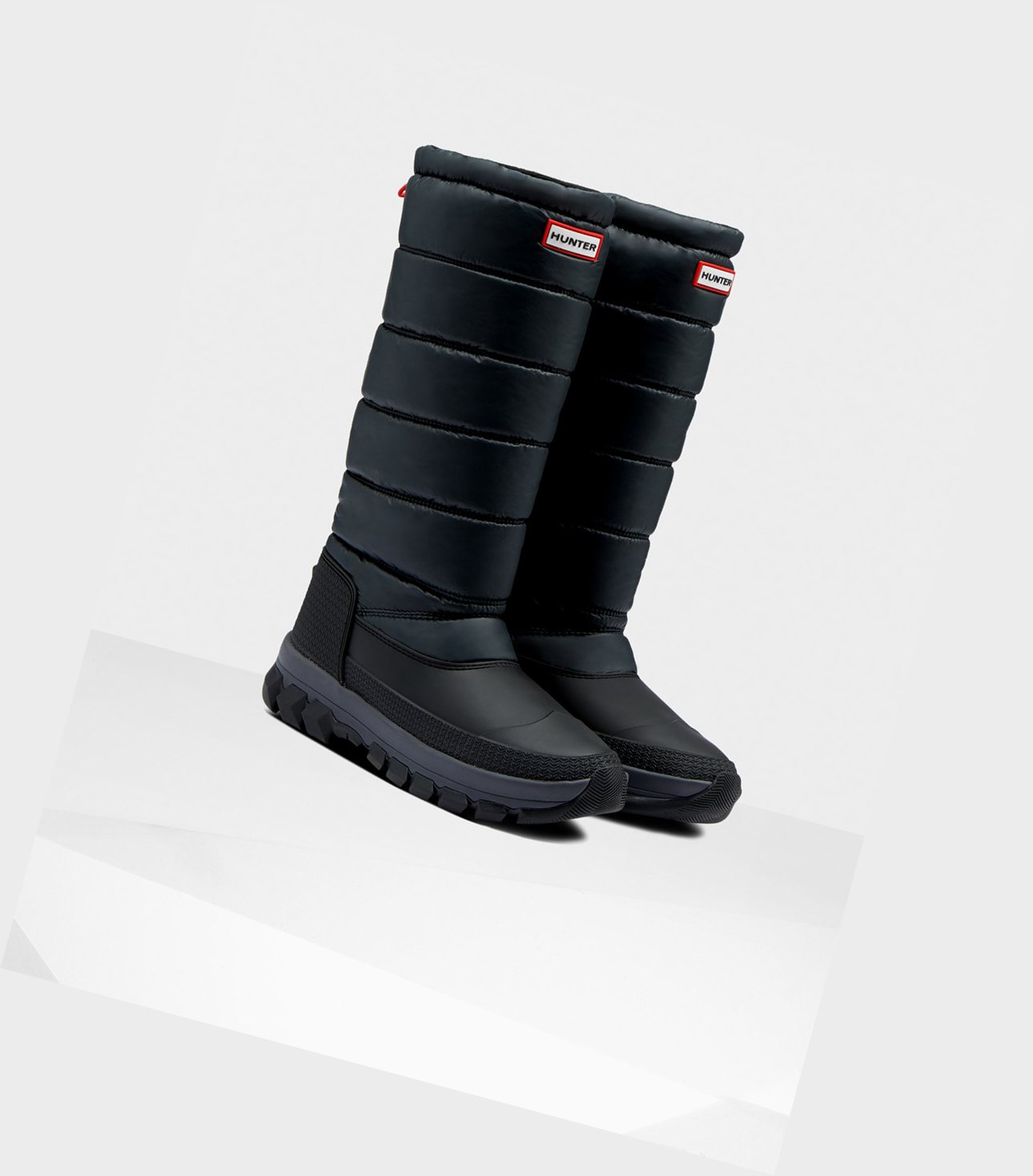 Śniegowce Damskie Hunter Original Insulated Wysokie Czarne | 761NPGEDV