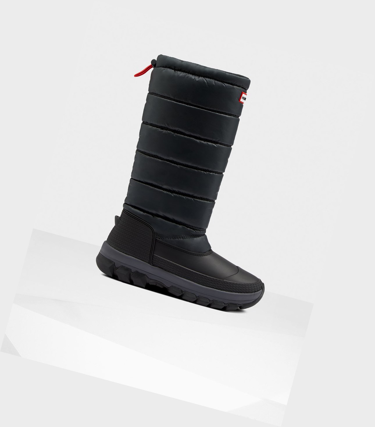 Śniegowce Damskie Hunter Original Insulated Wysokie Czarne | 761NPGEDV