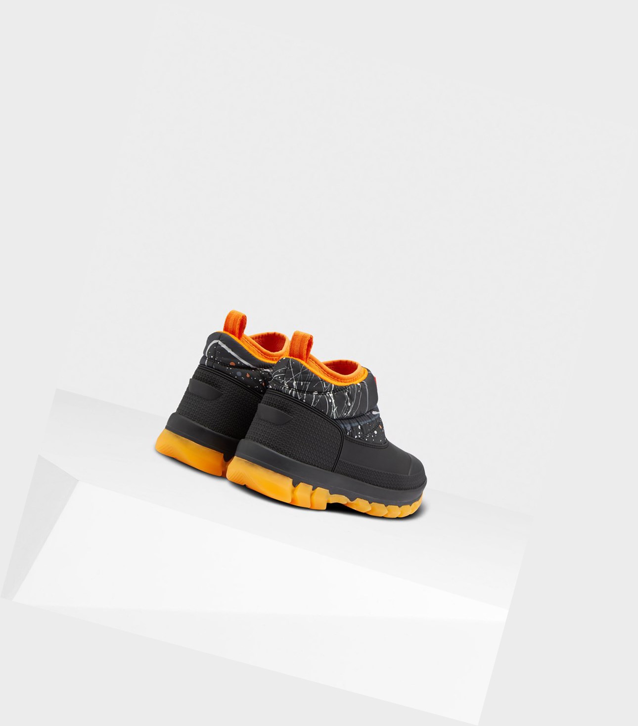 Śniegowce Damskie Hunter Original Printed Insulated Ankle Czarne | 489FXRDIB