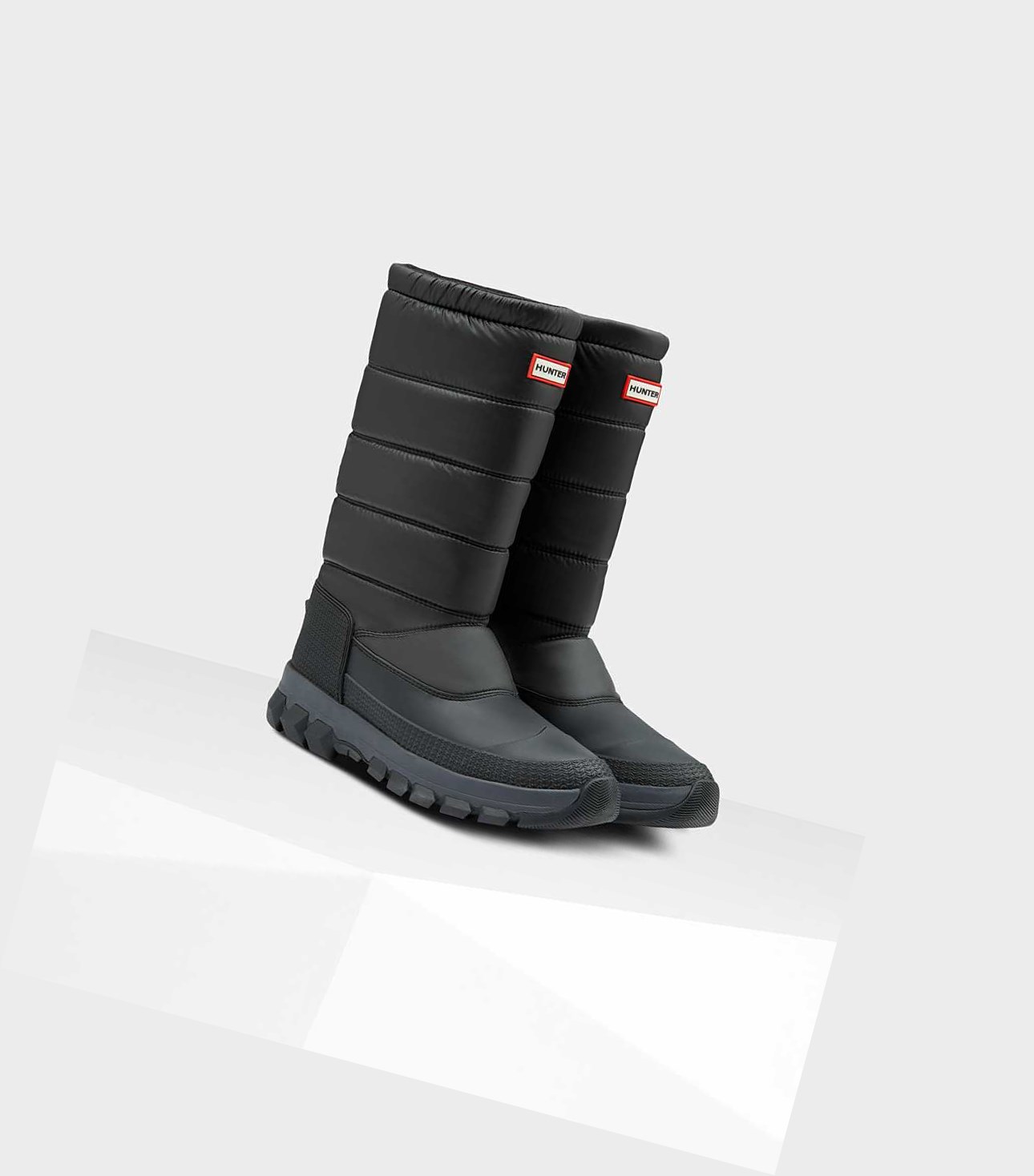 Śniegowce Męskie Hunter Original Insulated Wysokie Czarne | 487VMUZTB
