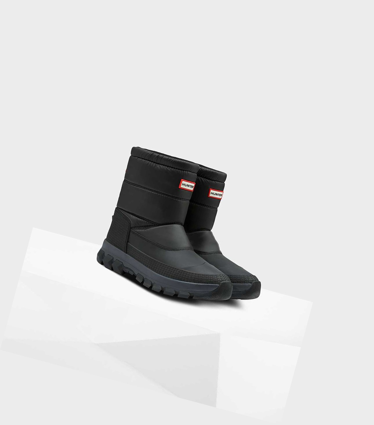 Śniegowce Męskie Hunter Original Insulated Krótkie Czarne | 672CZTJGI